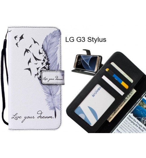 LG G3 Stylus case leather wallet case printed ID