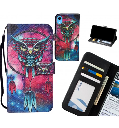 iPhone XR case leather wallet case printed ID