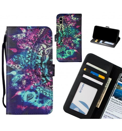 iPhone XS Max case leather wallet case printed ID