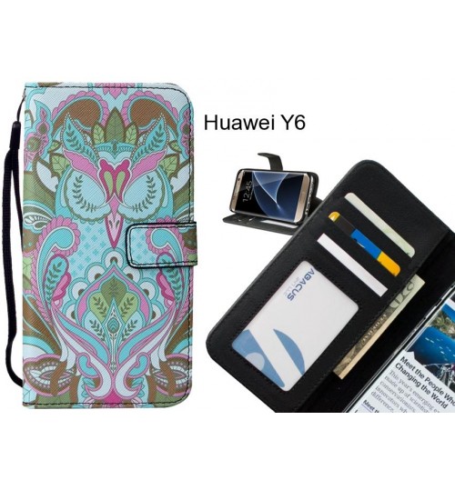Huawei Y6 case leather wallet case printed ID
