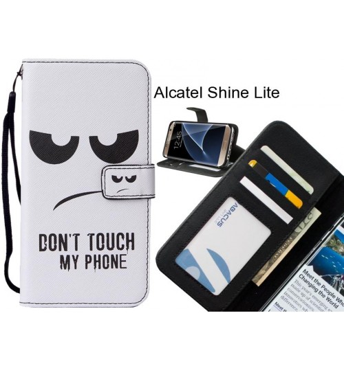 Alcatel Shine Lite case leather wallet case printed ID
