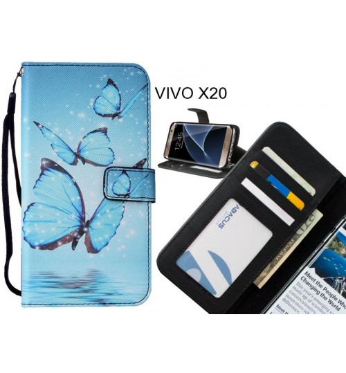 VIVO X20 case leather wallet case printed ID