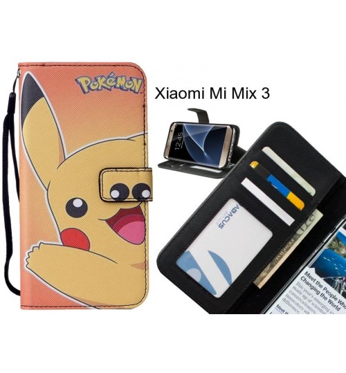 Xiaomi Mi Mix 3 case leather wallet case printed ID