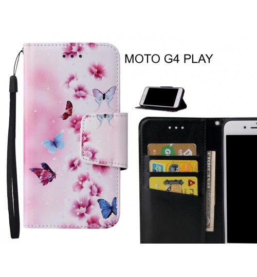 MOTO G4 PLAY Case wallet fine leather case printed