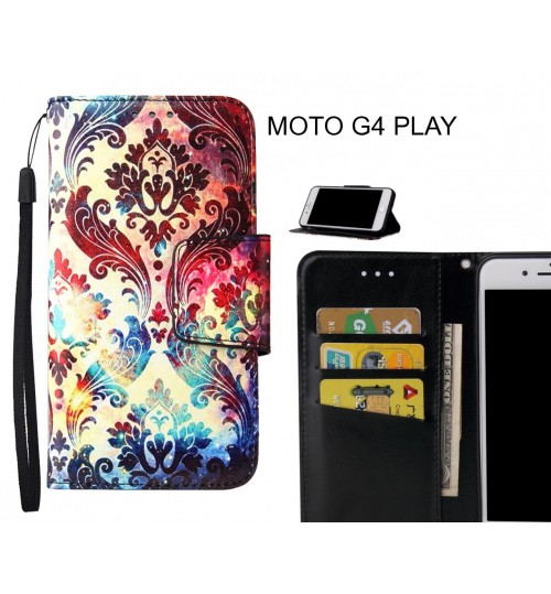 MOTO G4 PLAY Case wallet fine leather case printed