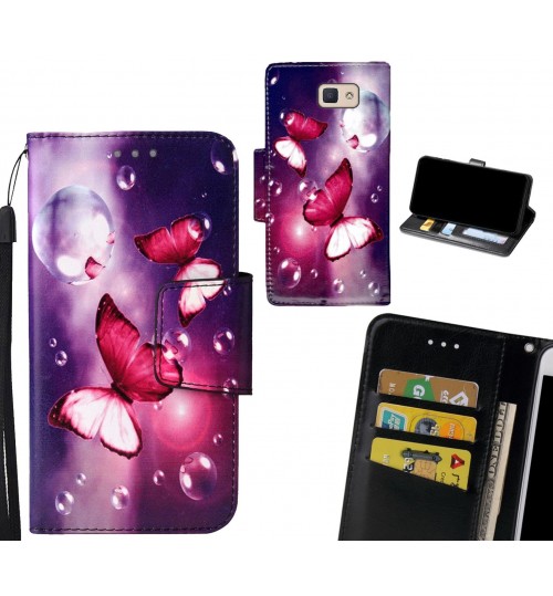 Galaxy J5 Prime Case wallet fine leather case printed