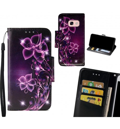 Galaxy A3 2017 Case wallet fine leather case printed