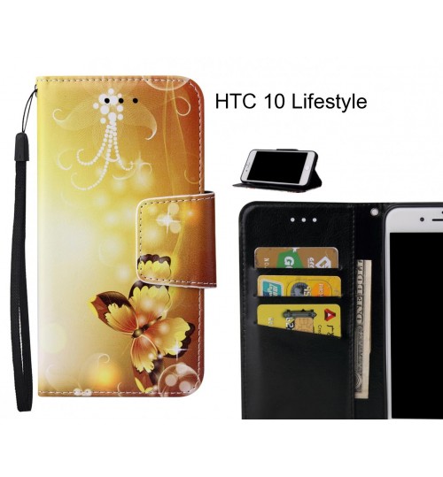 HTC 10 Lifestyle Case wallet fine leather case printed