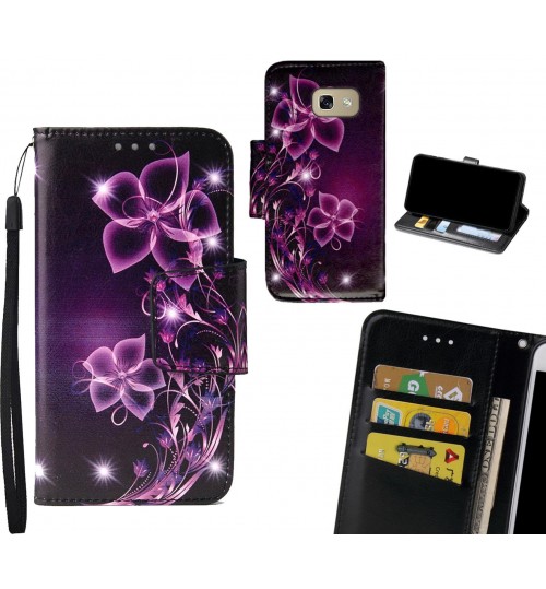 Galaxy A5 2017 Case wallet fine leather case printed