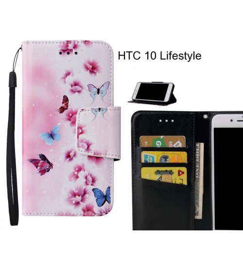 HTC 10 Lifestyle Case wallet fine leather case printed