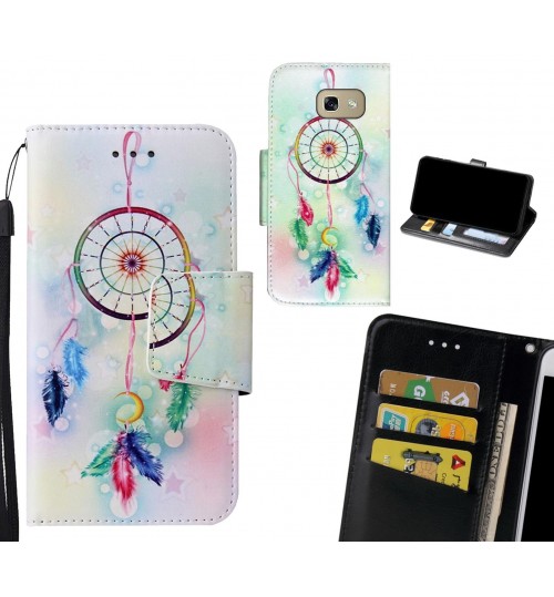 Galaxy A5 2017 Case wallet fine leather case printed