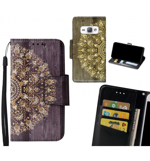 GALAXY J1 2016 Case wallet fine leather case printed