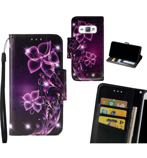 GALAXY J1 2016 Case wallet fine leather case printed