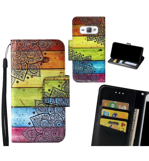 GALAXY J1 2016 Case wallet fine leather case printed