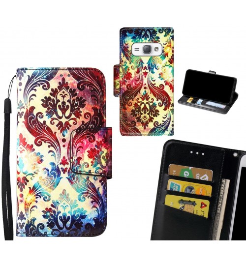 GALAXY J1 2016 Case wallet fine leather case printed