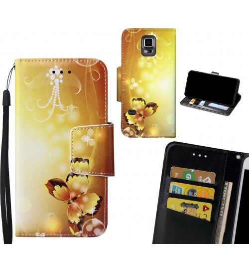 Galaxy S5 Case wallet fine leather case printed