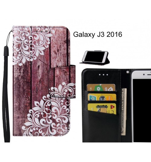 Galaxy J3 2016 Case wallet fine leather case printed