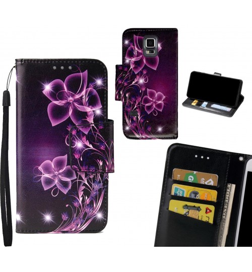 Galaxy S5 Case wallet fine leather case printed