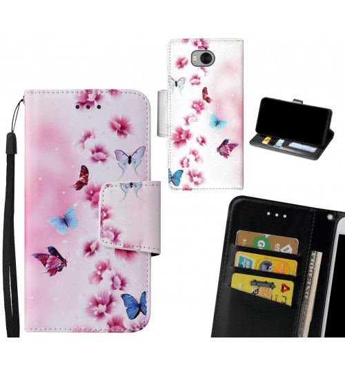 Huawei Y5 2017 Case wallet fine leather case printed