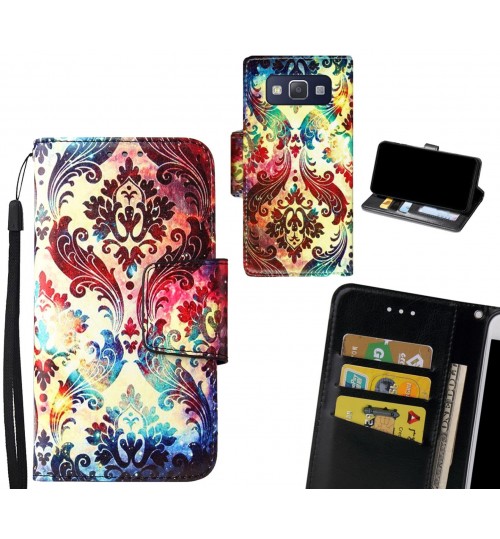 Galaxy A5 Case wallet fine leather case printed