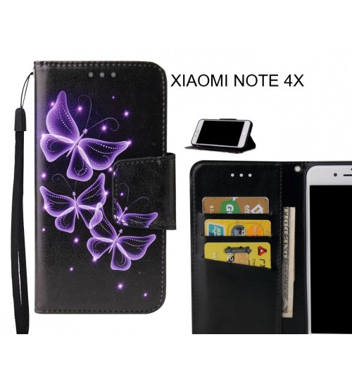XIAOMI NOTE 4X Case wallet fine leather case printed