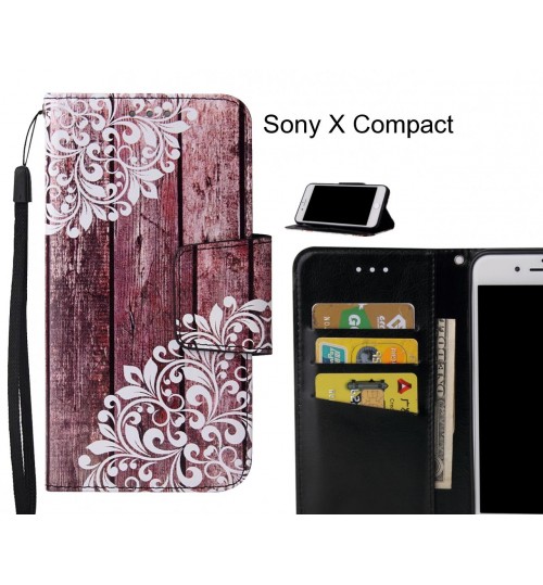 Sony X Compact Case wallet fine leather case printed