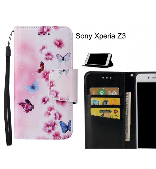 Sony Xperia Z3 Case wallet fine leather case printed