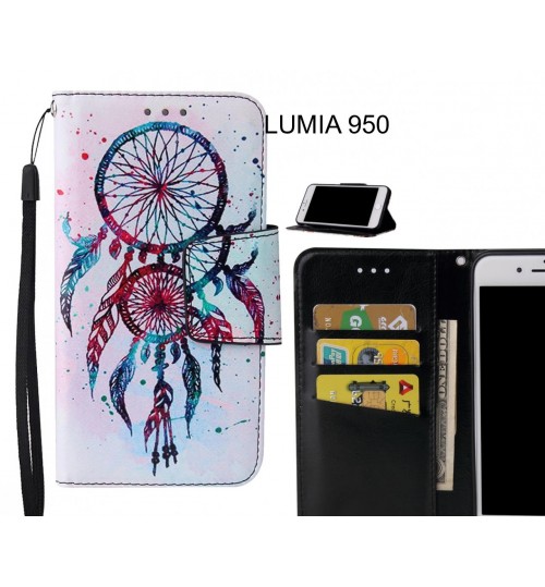 LUMIA 950 Case wallet fine leather case printed