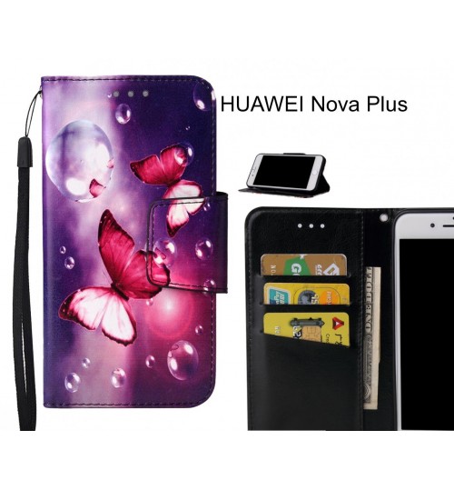 HUAWEI Nova Plus Case wallet fine leather case printed