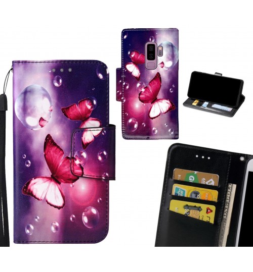 Galaxy S9 PLUS Case wallet fine leather case printed