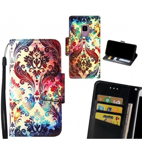 Galaxy S9 Case wallet fine leather case printed