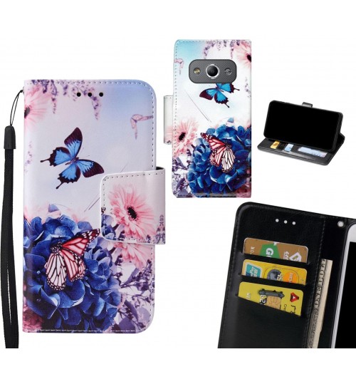 Galaxy Xcover 3 Case wallet fine leather case printed
