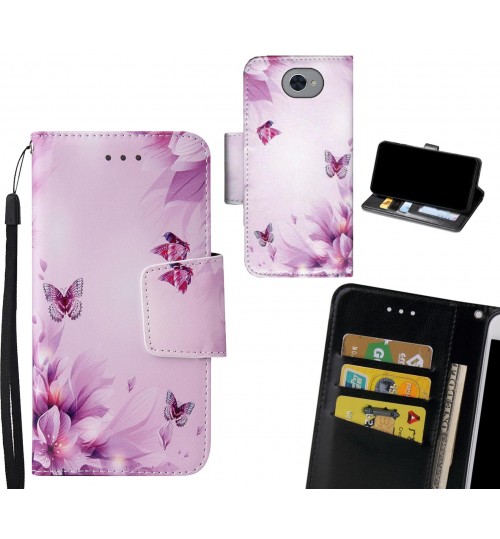 Huawei Y7 Case wallet fine leather case printed