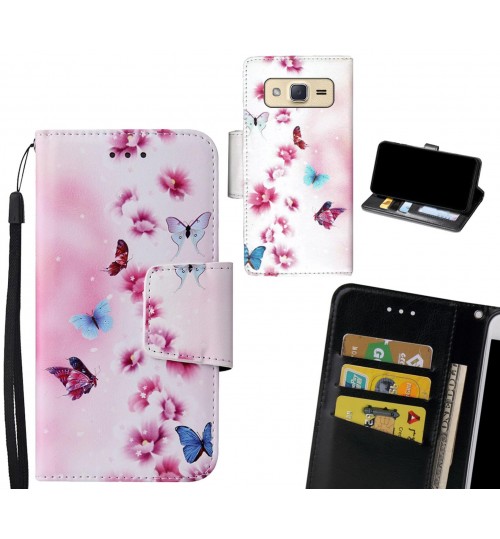 Galaxy J2 Case wallet fine leather case printed