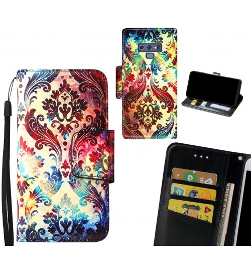 Galaxy Note 9 Case wallet fine leather case printed