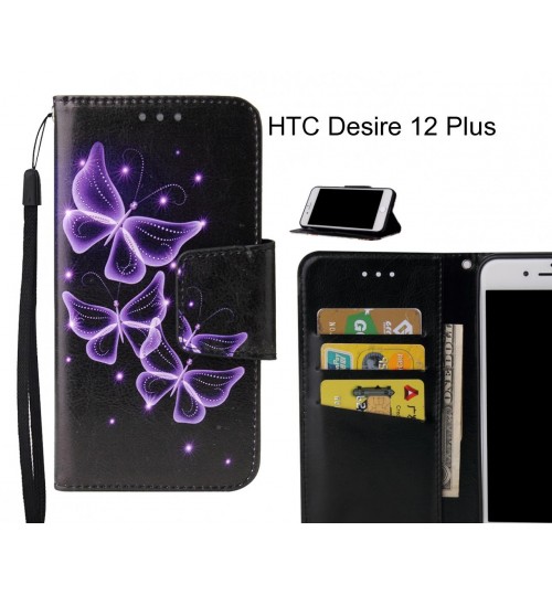 HTC Desire 12 Plus Case wallet fine leather case printed