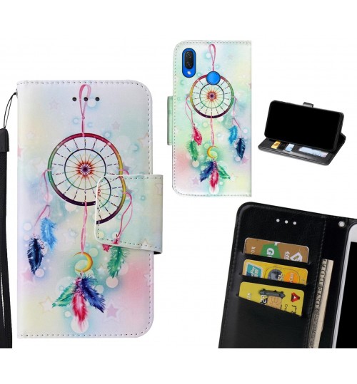 Huawei Nova 3I Case wallet fine leather case printed