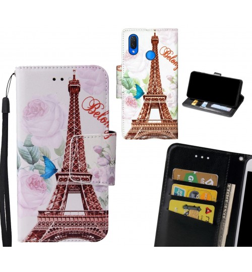 Huawei Nova 3I Case wallet fine leather case printed