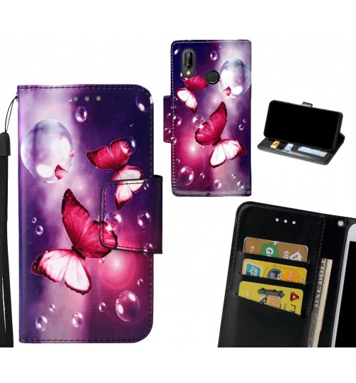 Huawei nova 3e Case wallet fine leather case printed