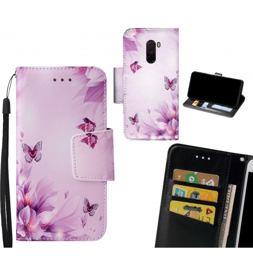 Xiaomi Pocophone F1 Case wallet fine leather case printed