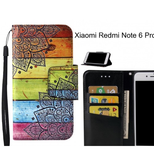 Xiaomi Redmi Note 6 Pro Case wallet fine leather case printed