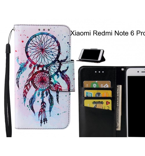 Xiaomi Redmi Note 6 Pro Case wallet fine leather case printed