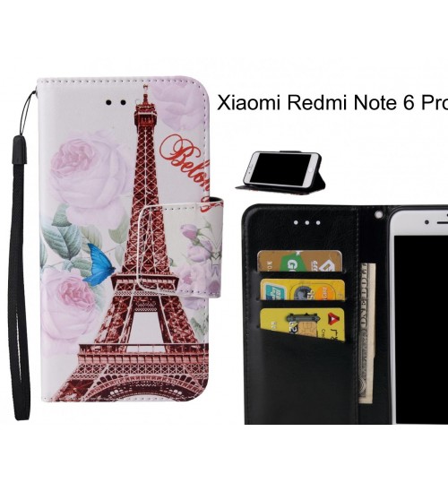 Xiaomi Redmi Note 6 Pro Case wallet fine leather case printed