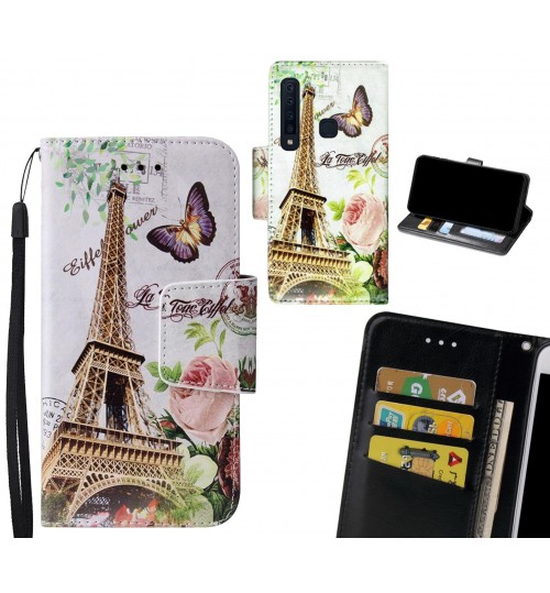 Galaxy A9 2018 Case wallet fine leather case printed