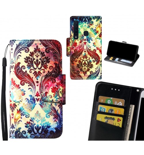 Galaxy A9 2018 Case wallet fine leather case printed