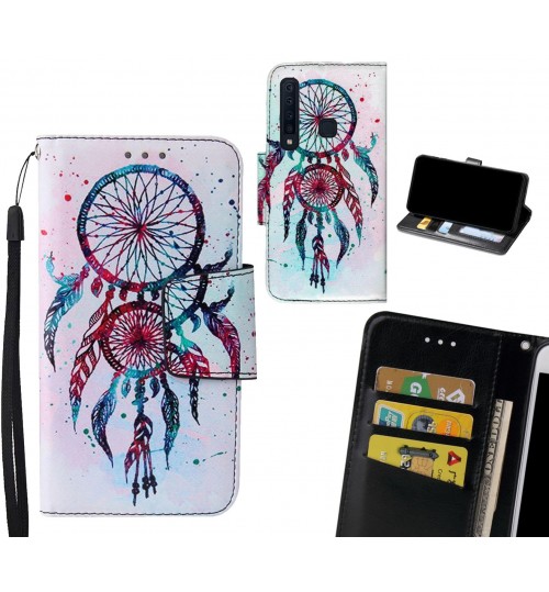 Galaxy A9 2018 Case wallet fine leather case printed