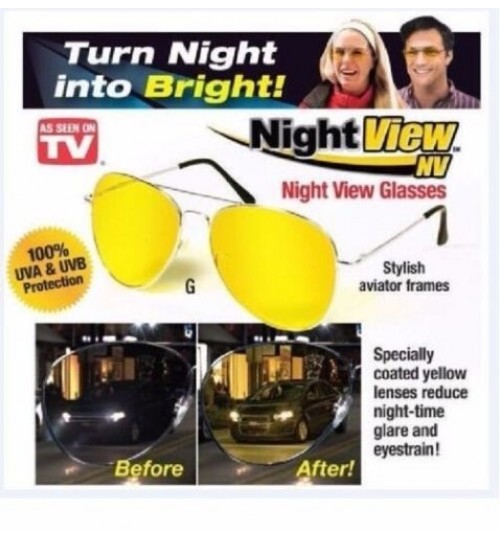 Mens Night View Vision Driving Drivers Anti-glare Glasses
