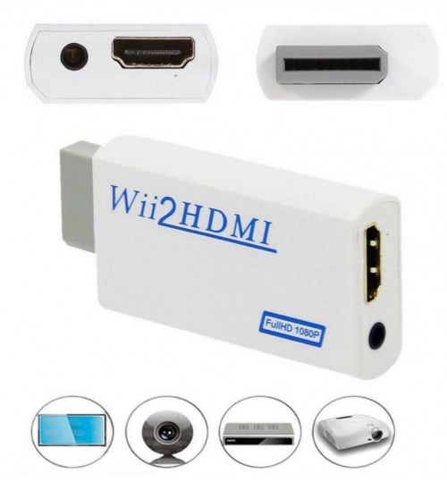 Wii to HDMI Converter Adapter with Hdmi Cable Connect Wii Console to HDMI