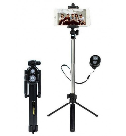 Handheld Selfie Self Phone Stick Monopod Tripods Bluetooth Remote Shutter