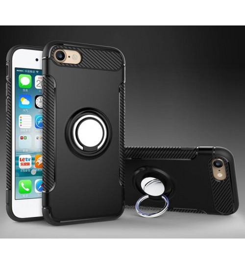 iPhone 7 Plus Shockproof Hybrid 360° Ring Rotate Kickstand Case Cover